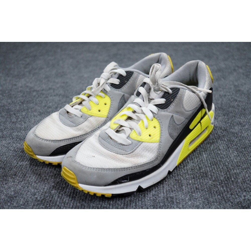 Nike Air Max 90 OG Volt Shoes Men's 10 White Gray Running Sneakers CD0881-103